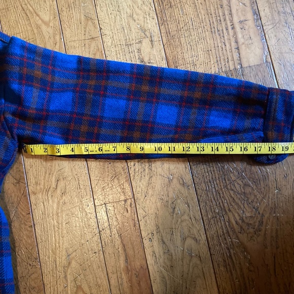 Pendleton 100% wool blue plaid buttton down fall/winter shirt - Picture 6 of 6